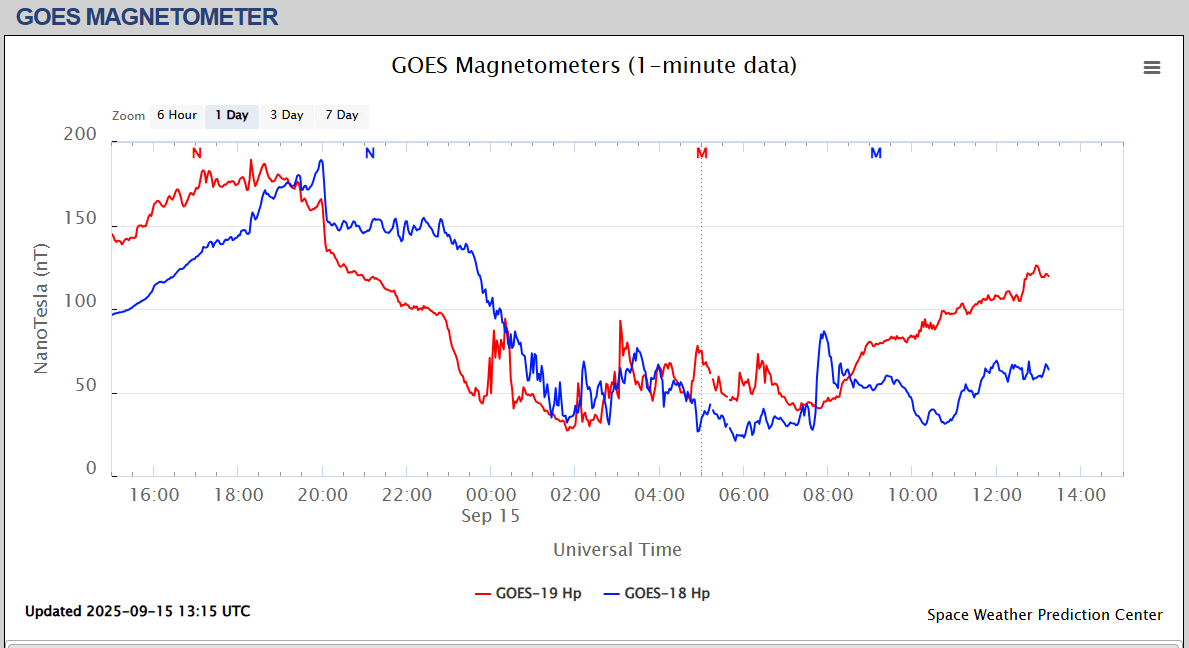 magnetometru satelit o zi